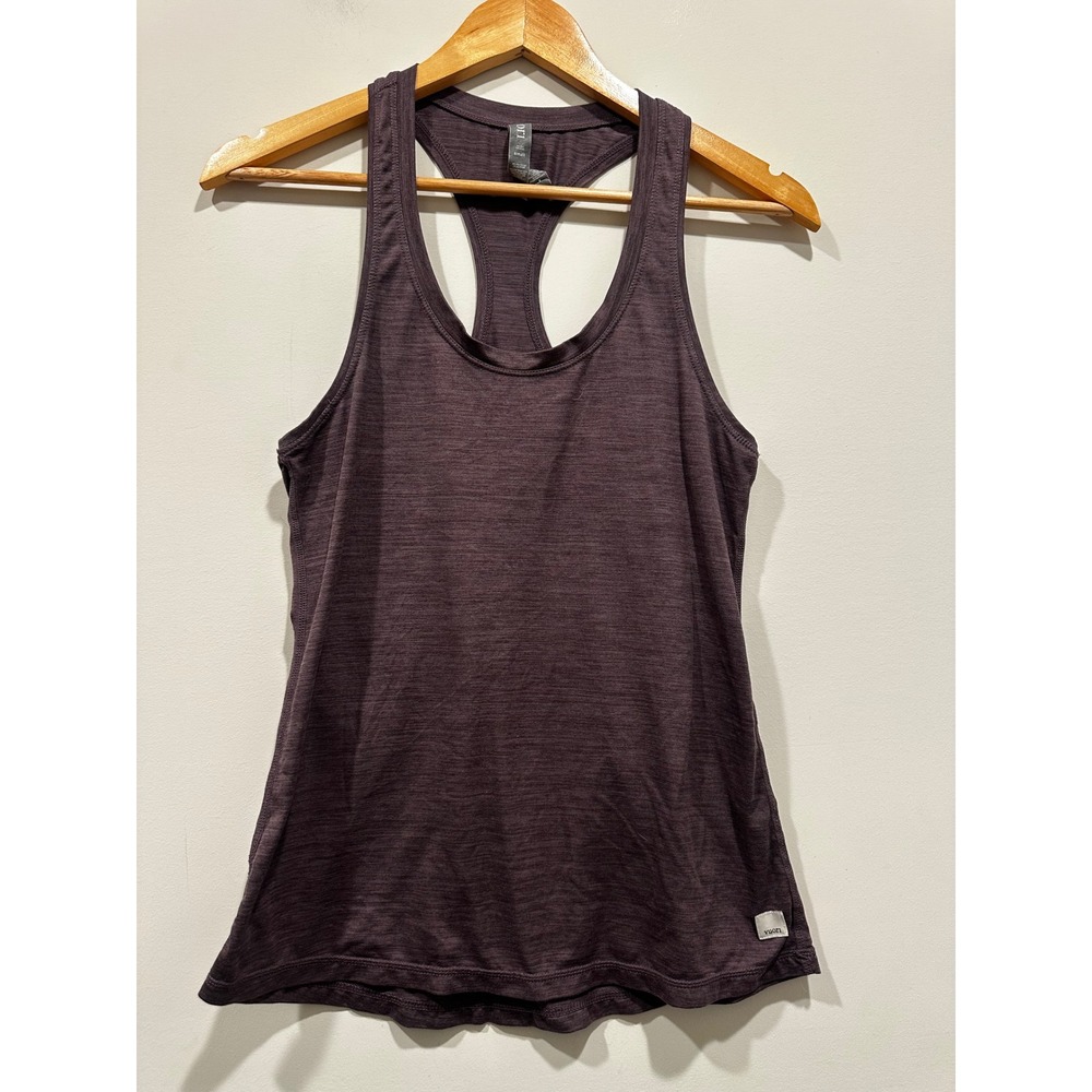 Vuori Lux Performance Tank Heathered Plum Purple Racerback Yoga Top VW108 Small